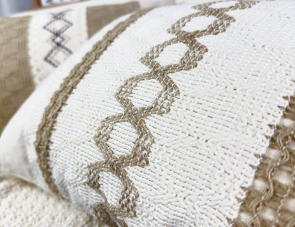 8655 Boho Throw Pillow Covers 22x22,Cute Pillow Cover with Tassels,Neutral - Picture 3 of 6